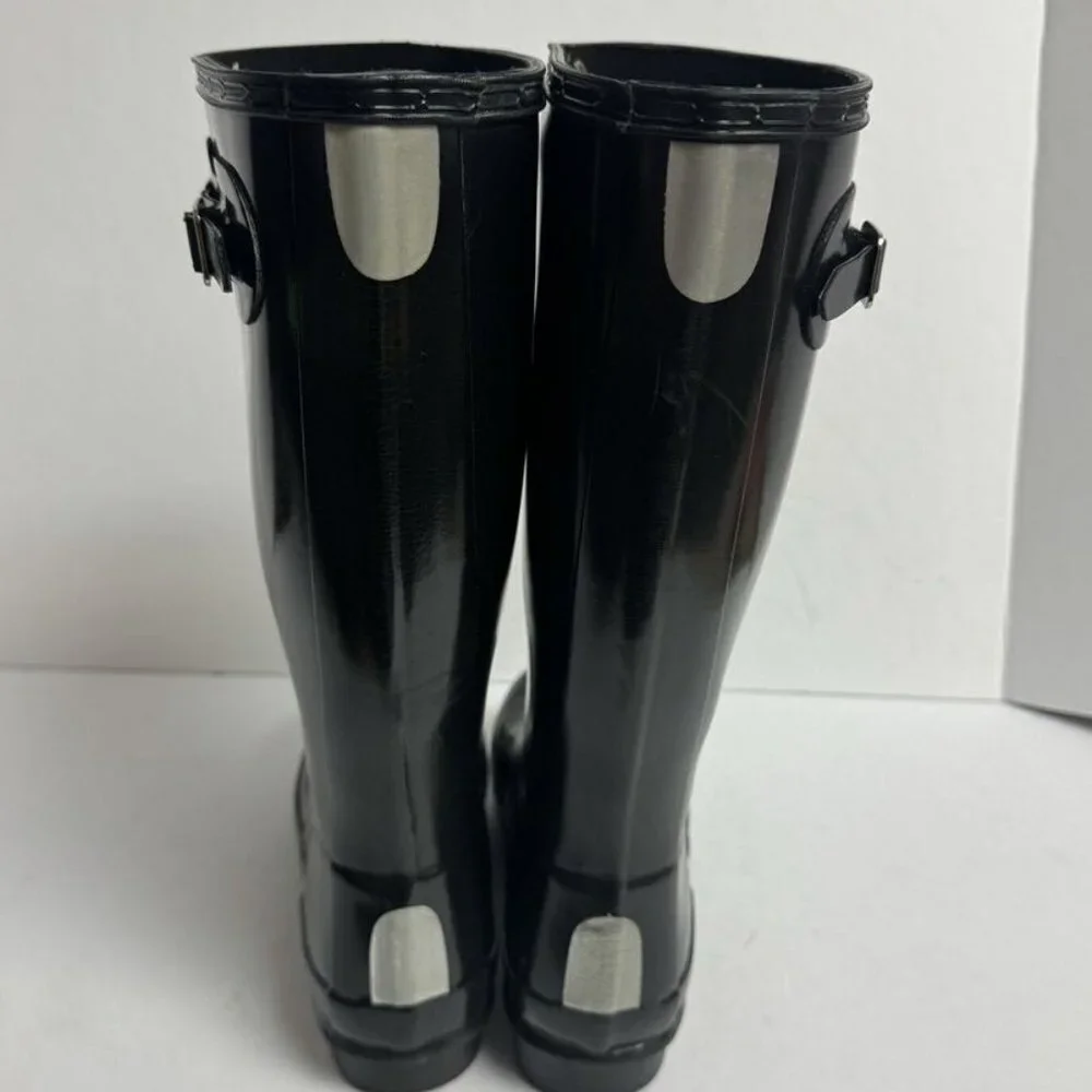 Hunter Original Gloss Rain Boot Black Size 4 M Boys